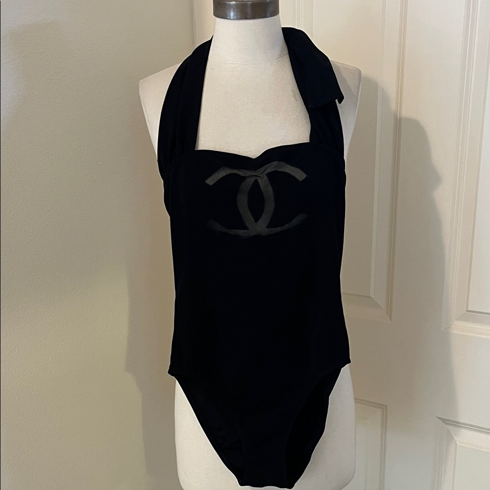 CHANEL Black women’s bodysuit runway worn size 36